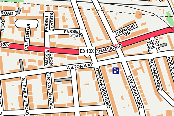 E8 1BX map - OS OpenMap – Local (Ordnance Survey)