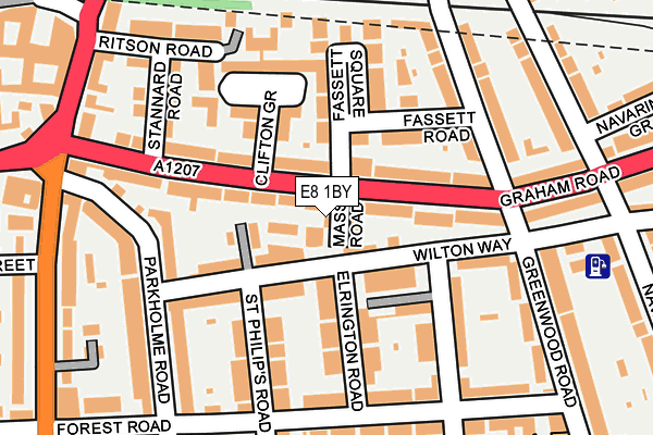 E8 1BY map - OS OpenMap – Local (Ordnance Survey)