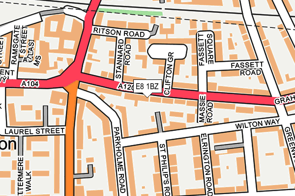 E8 1BZ map - OS OpenMap – Local (Ordnance Survey)