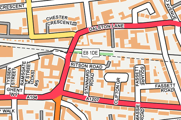 E8 1DE map - OS OpenMap – Local (Ordnance Survey)