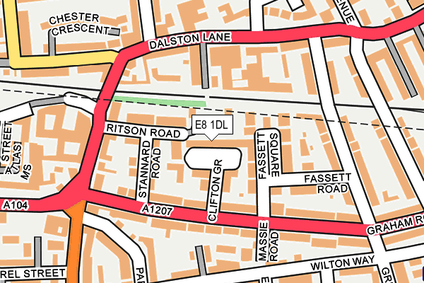 E8 1DL map - OS OpenMap – Local (Ordnance Survey)