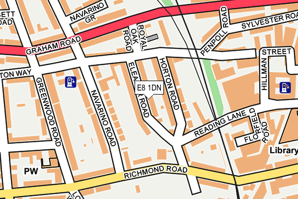 E8 1DN map - OS OpenMap – Local (Ordnance Survey)