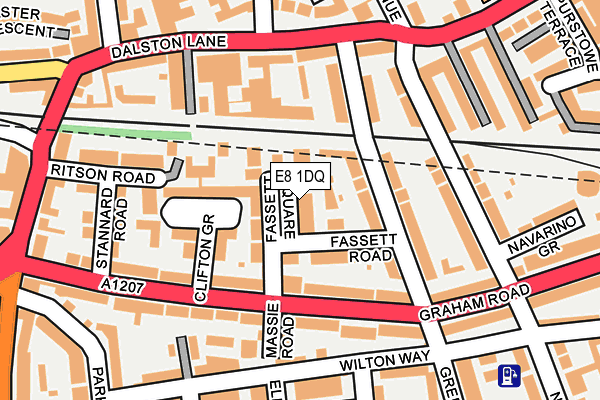 E8 1DQ map - OS OpenMap – Local (Ordnance Survey)