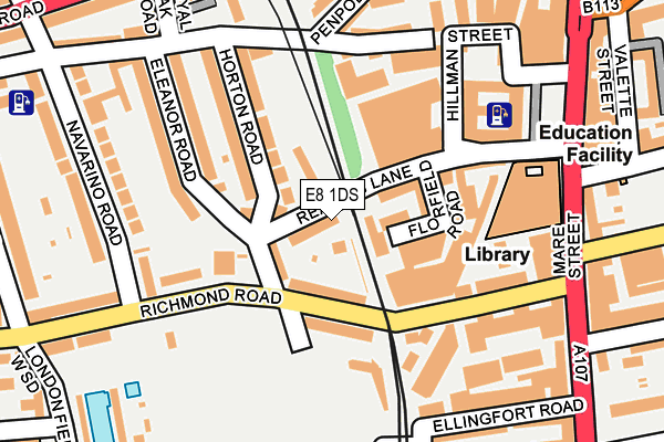 E8 1DS map - OS OpenMap – Local (Ordnance Survey)