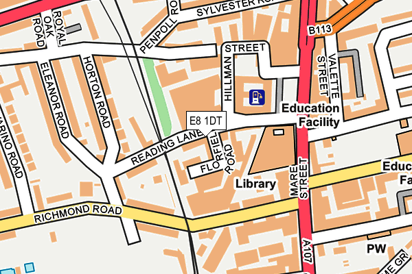 E8 1DT map - OS OpenMap – Local (Ordnance Survey)