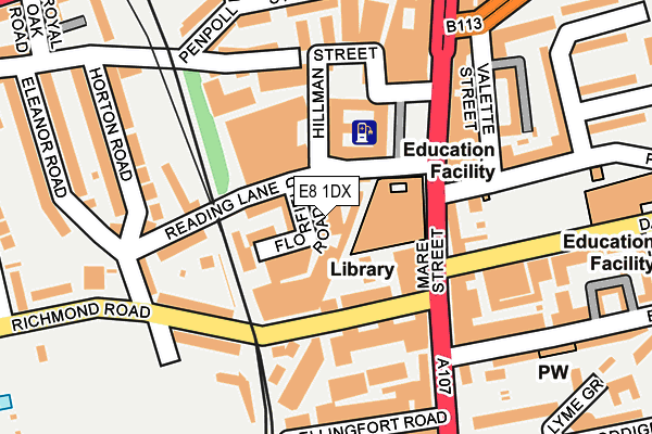 E8 1DX map - OS OpenMap – Local (Ordnance Survey)