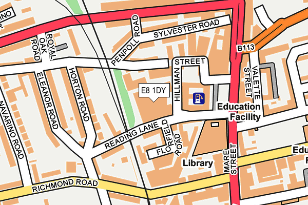 E8 1DY map - OS OpenMap – Local (Ordnance Survey)