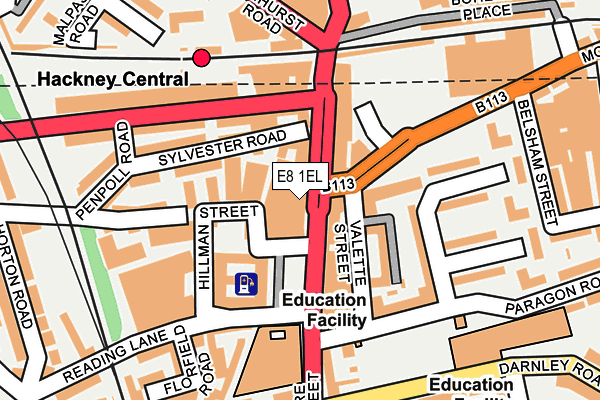 E8 1EL map - OS OpenMap – Local (Ordnance Survey)