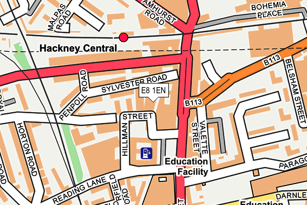 E8 1EN map - OS OpenMap – Local (Ordnance Survey)