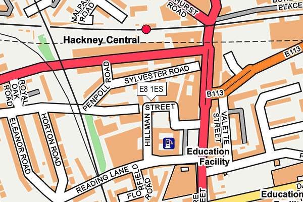 E8 1ES map - OS OpenMap – Local (Ordnance Survey)