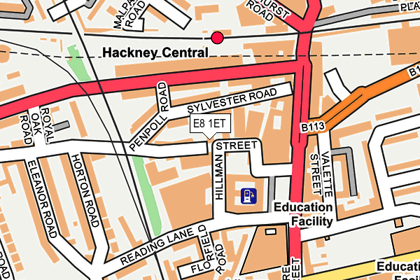 E8 1ET map - OS OpenMap – Local (Ordnance Survey)