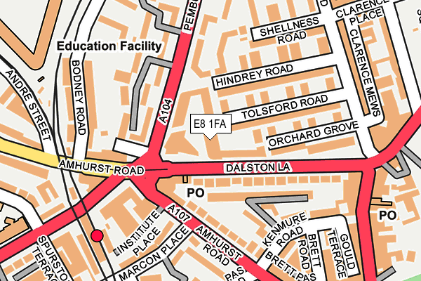 E8 1FA map - OS OpenMap – Local (Ordnance Survey)