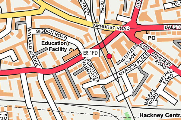 E8 1FD map - OS OpenMap – Local (Ordnance Survey)