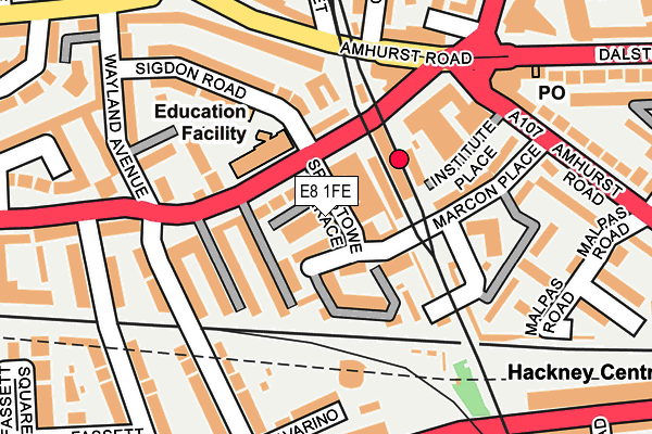 E8 1FE map - OS OpenMap – Local (Ordnance Survey)