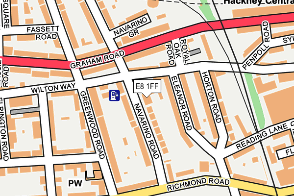 E8 1FF map - OS OpenMap – Local (Ordnance Survey)