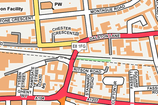 E8 1FG map - OS OpenMap – Local (Ordnance Survey)