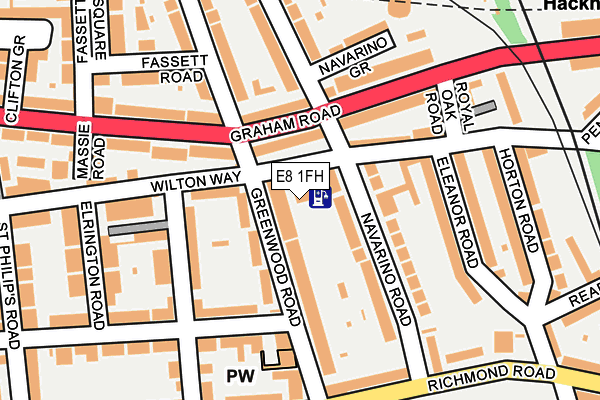 E8 1FH map - OS OpenMap – Local (Ordnance Survey)