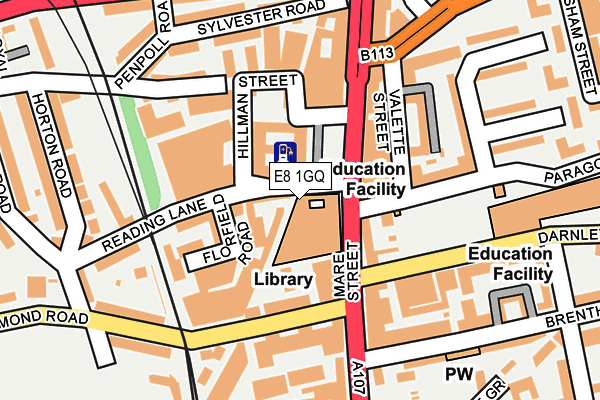 E8 1GQ map - OS OpenMap – Local (Ordnance Survey)