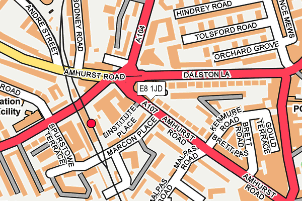 E8 1JD map - OS OpenMap – Local (Ordnance Survey)