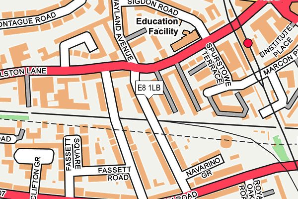 E8 1LB map - OS OpenMap – Local (Ordnance Survey)