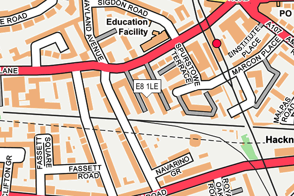 E8 1LE map - OS OpenMap – Local (Ordnance Survey)