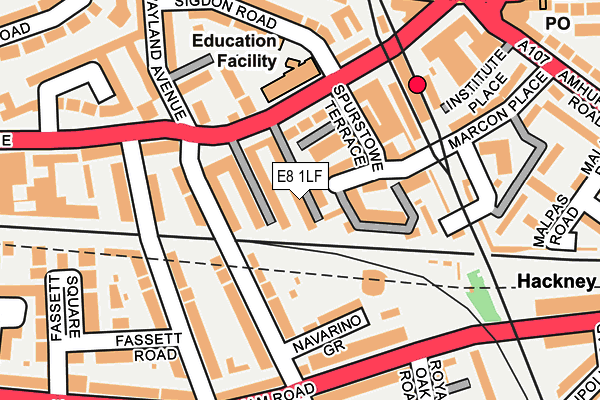 E8 1LF map - OS OpenMap – Local (Ordnance Survey)