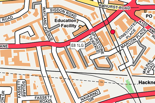 E8 1LG map - OS OpenMap – Local (Ordnance Survey)