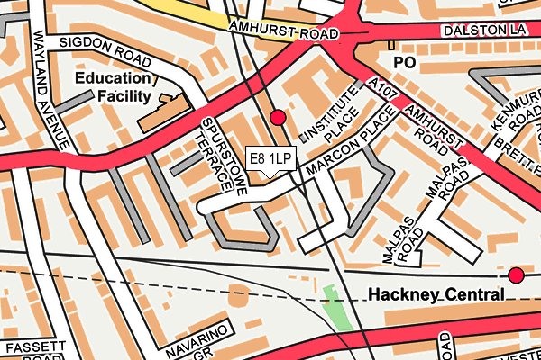 E8 1LP map - OS OpenMap – Local (Ordnance Survey)