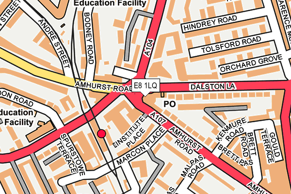 E8 1LQ map - OS OpenMap – Local (Ordnance Survey)