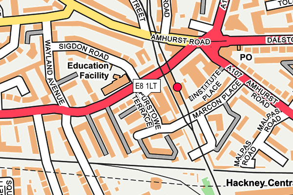 E8 1LT map - OS OpenMap – Local (Ordnance Survey)