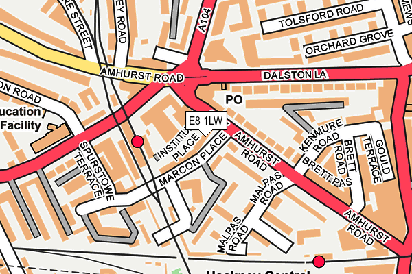 E8 1LW map - OS OpenMap – Local (Ordnance Survey)