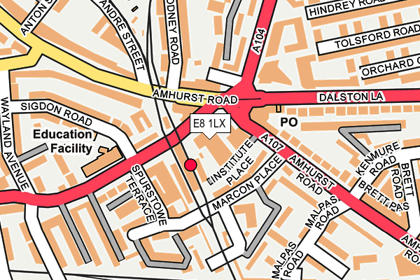 E8 1LX map - OS OpenMap – Local (Ordnance Survey)