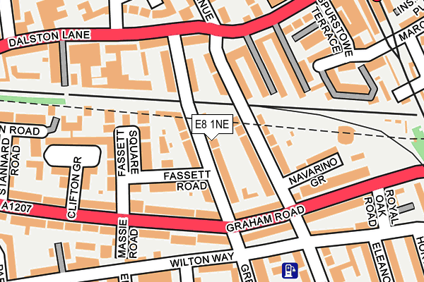 E8 1NE map - OS OpenMap – Local (Ordnance Survey)