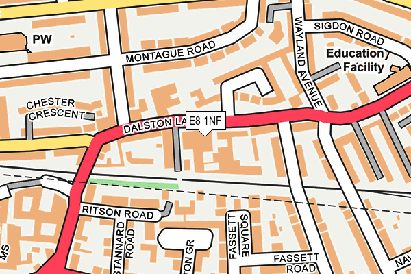 E8 1NF map - OS OpenMap – Local (Ordnance Survey)