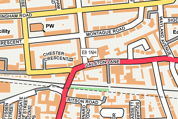 E8 1NH map - OS OpenMap – Local (Ordnance Survey)