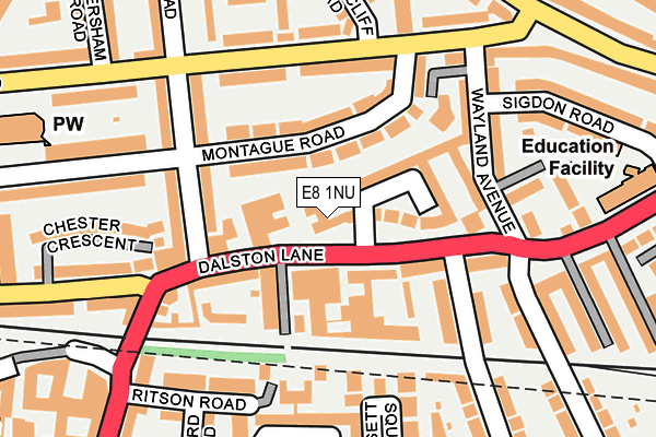 E8 1NU map - OS OpenMap – Local (Ordnance Survey)