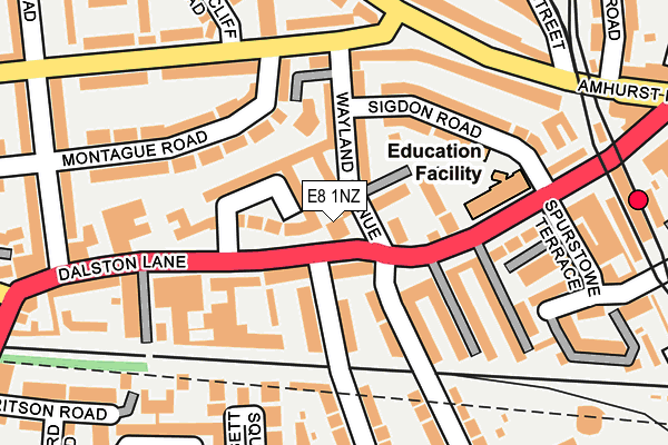 E8 1NZ map - OS OpenMap – Local (Ordnance Survey)