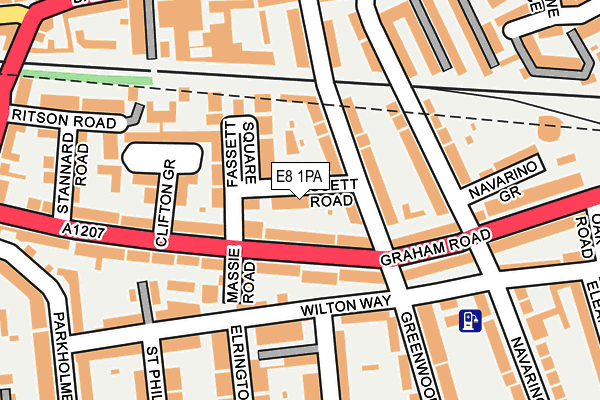 E8 1PA map - OS OpenMap – Local (Ordnance Survey)