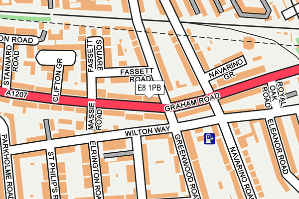 E8 1PB map - OS OpenMap – Local (Ordnance Survey)