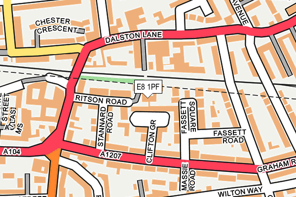 E8 1PF map - OS OpenMap – Local (Ordnance Survey)