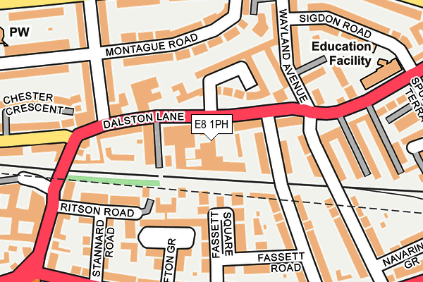 E8 1PH map - OS OpenMap – Local (Ordnance Survey)