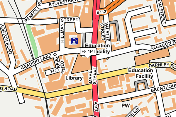 E8 1PJ map - OS OpenMap – Local (Ordnance Survey)
