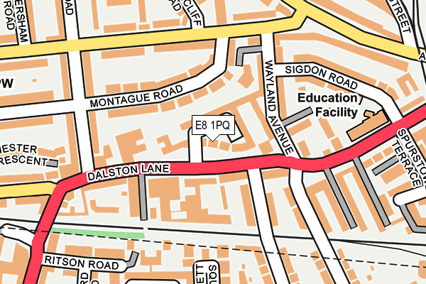 E8 1PQ map - OS OpenMap – Local (Ordnance Survey)