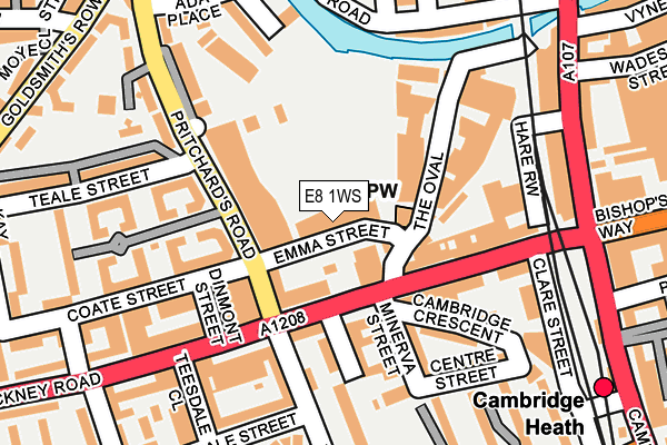 E8 1WS map - OS OpenMap – Local (Ordnance Survey)