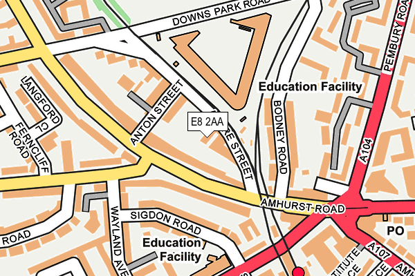 E8 2AA map - OS OpenMap – Local (Ordnance Survey)