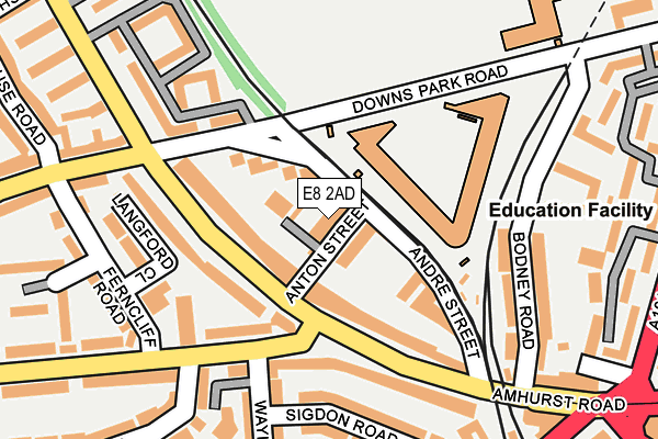 E8 2AD map - OS OpenMap – Local (Ordnance Survey)