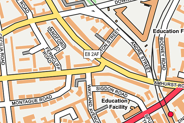 E8 2AF map - OS OpenMap – Local (Ordnance Survey)