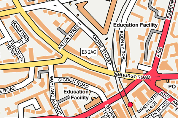 E8 2AG map - OS OpenMap – Local (Ordnance Survey)