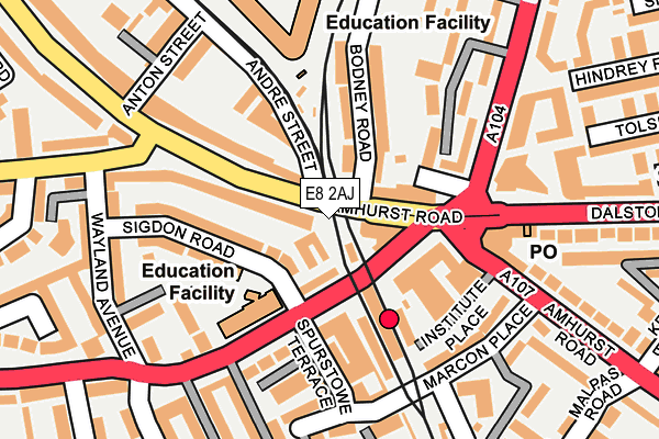 E8 2AJ map - OS OpenMap – Local (Ordnance Survey)