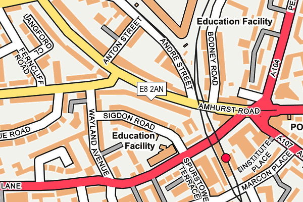 E8 2AN map - OS OpenMap – Local (Ordnance Survey)